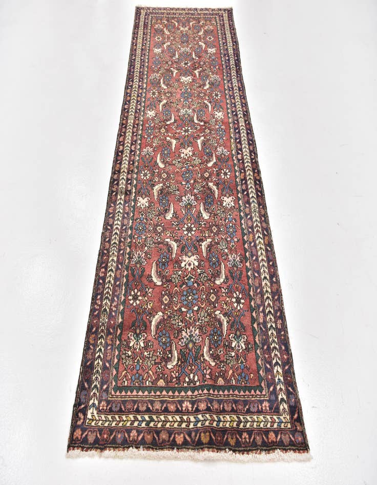 Detail image of 3' 5 x 9' 5  Hand Knotted Shahsavand Persian Wool Runner Rug