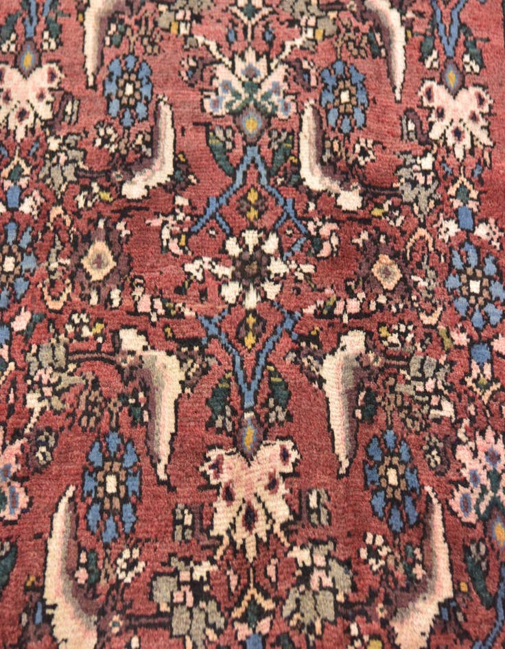 Detail image of 3' 5 x 9' 5  Hand Knotted Shahsavand Persian Wool Runner Rug