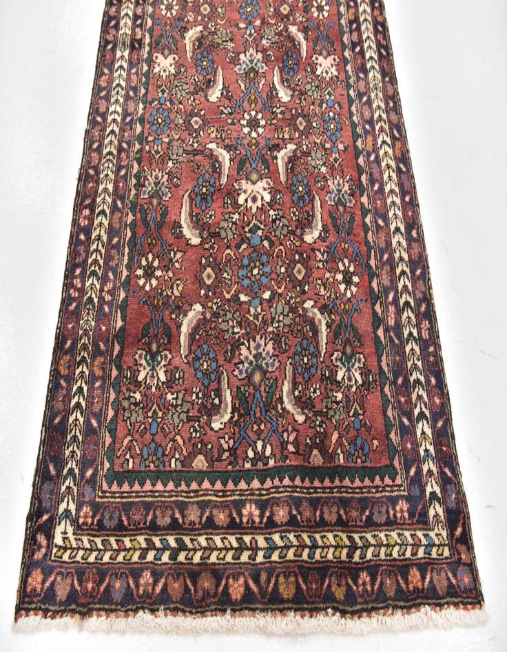 Detail image of 3' 5 x 9' 5  Hand Knotted Shahsavand Persian Wool Runner Rug