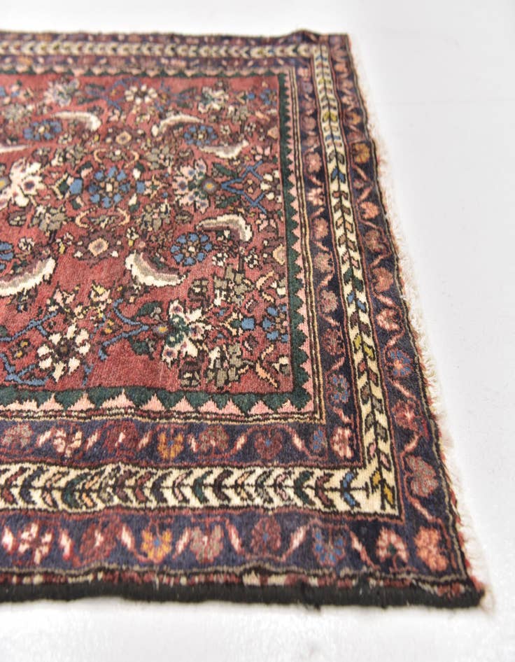 Detail image of 3' 5 x 9' 5  Hand Knotted Shahsavand Persian Wool Runner Rug