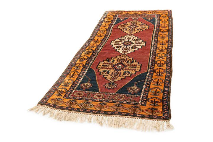 4' x 8' 4 Hand Knotted Shiraz Oriental Wool Runner Rug