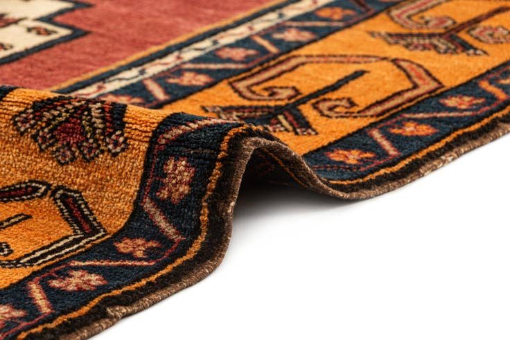 Detail image of 4' x 8' 4 Hand Knotted Shiraz Oriental Wool Runner Rug