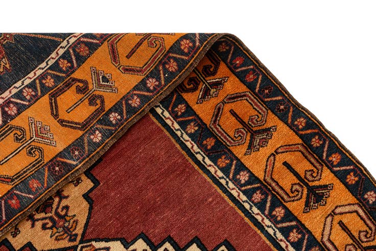 Detail image of 4' x 8' 4 Hand Knotted Shiraz Oriental Wool Runner Rug