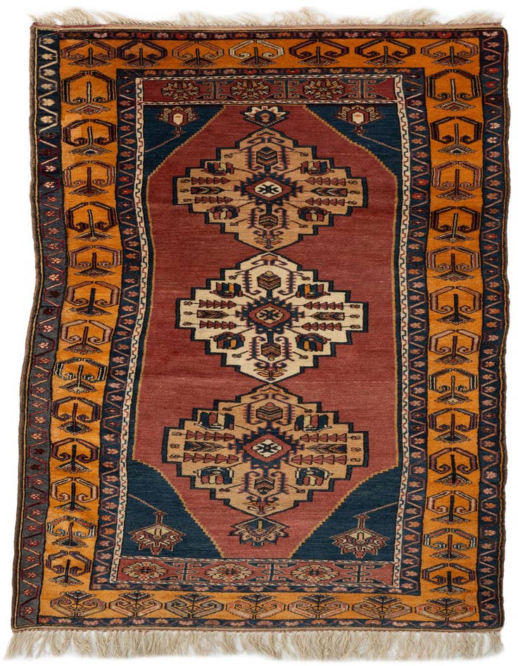 Detail image of 4' x 8' 4 Hand Knotted Shiraz Oriental Wool Runner Rug