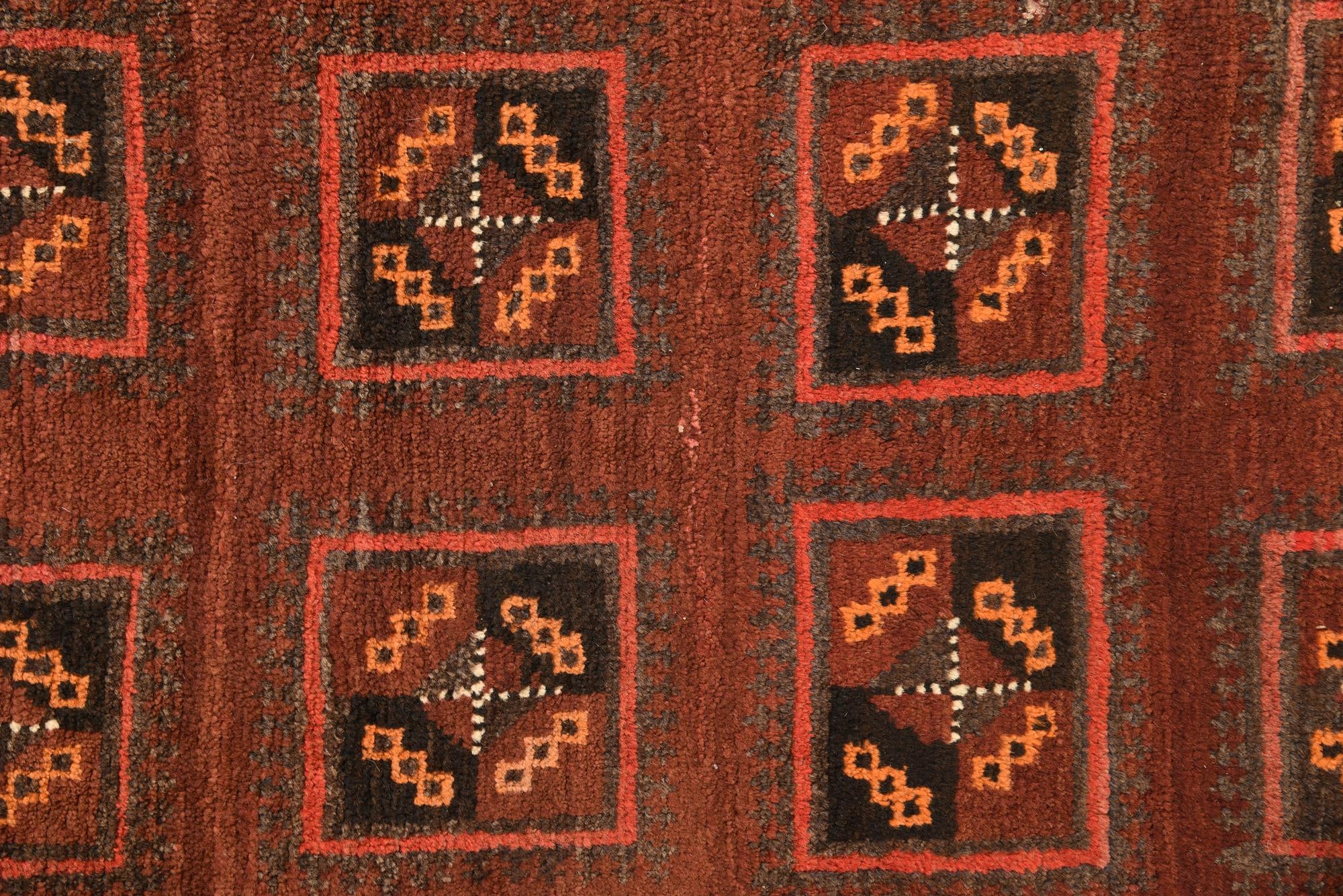 4' 2 x 11' 5 Hand Knotted Shiraz Persian Wool Runner Rug