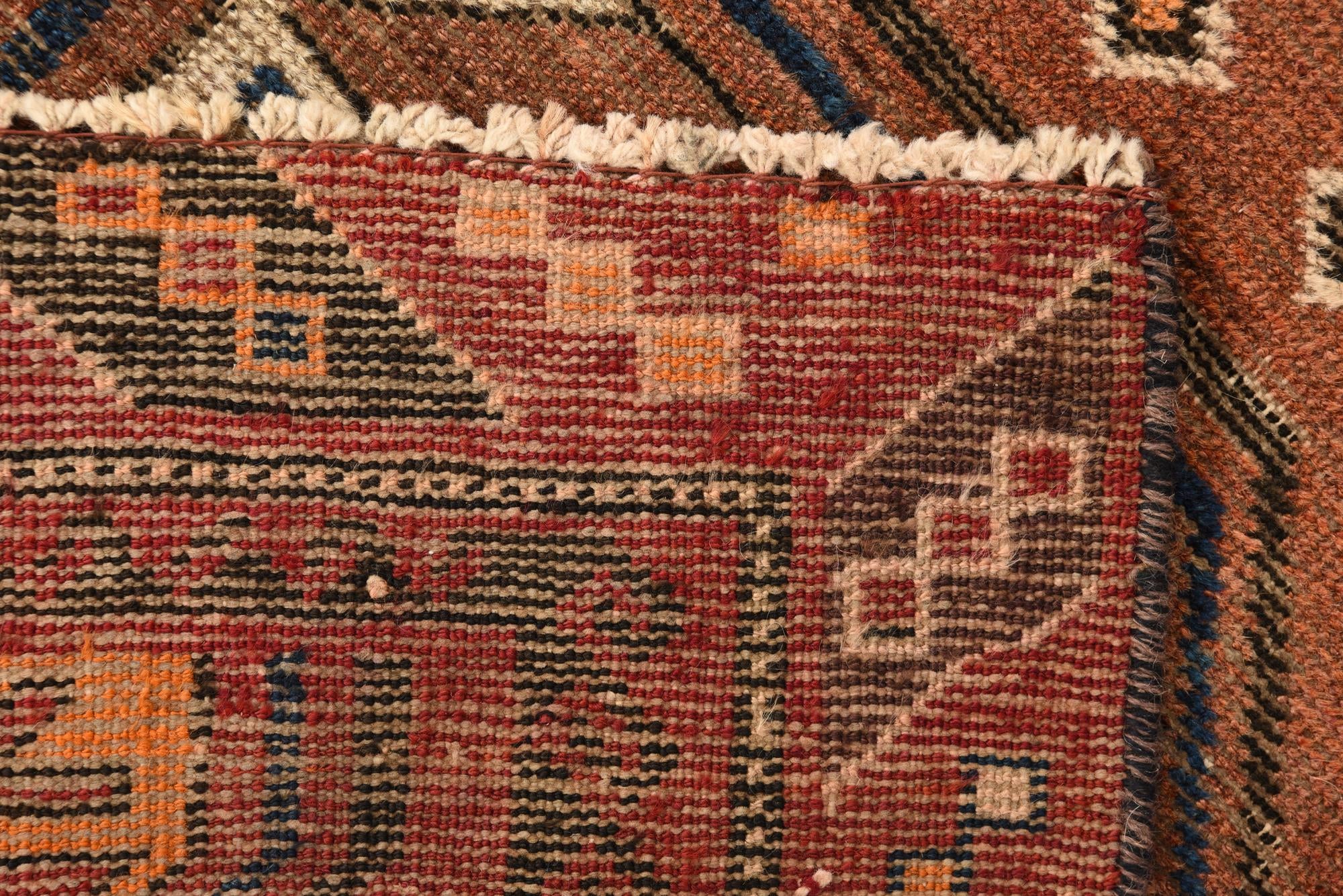 3' 6 x 6' 4 Hand Knotted Shiraz Persian Wool Runner Rug