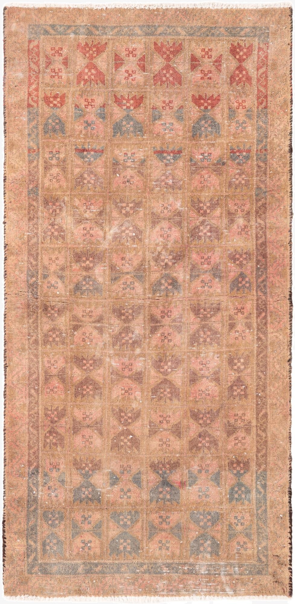 2' 5 x 5'  Hand Knotted Shiraz Persian Wool Runner Rug
