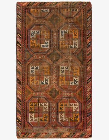 3' 6 x 6' 4 Hand Knotted Shiraz Persian Wool Runner Rug