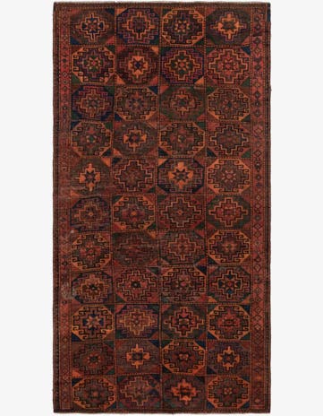 4' 9 x 9' 9 Hand Knotted Shiraz Persian Wool Runner Rug