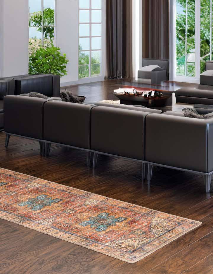2' x 5' Washable Timeless Runner Rug