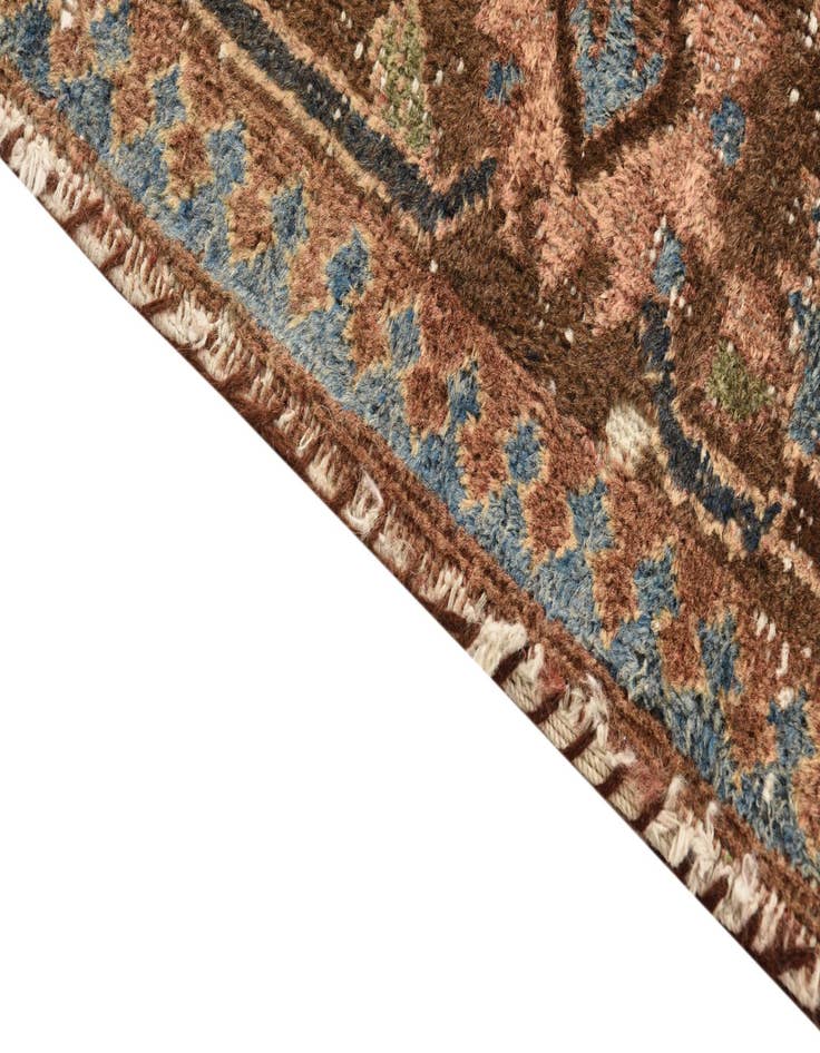 Detail image of 4' 2 x 10'  Hand Knotted Torkaman Persian Wool Runner Rug