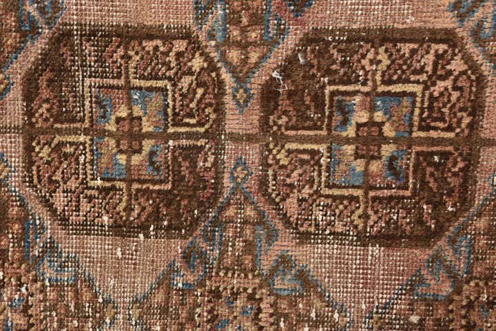 4' 2 x 10' Hand Knotted Torkaman Persian Wool Runner Rug