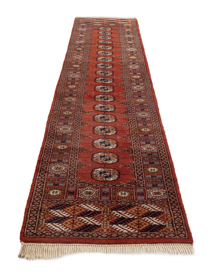 Detail image of 2' 7 x 10' 10  Hand Knotted Torkaman Wool Runner Rug