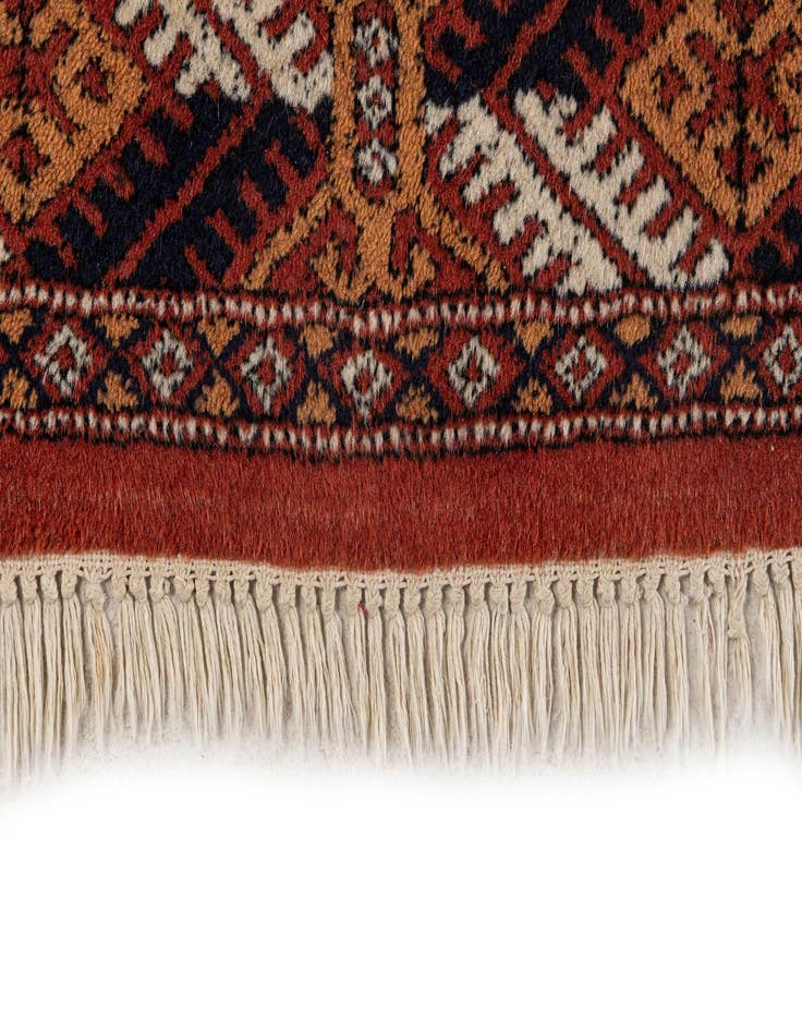 Detail image of 2' 7 x 10' 10  Hand Knotted Torkaman Wool Runner Rug