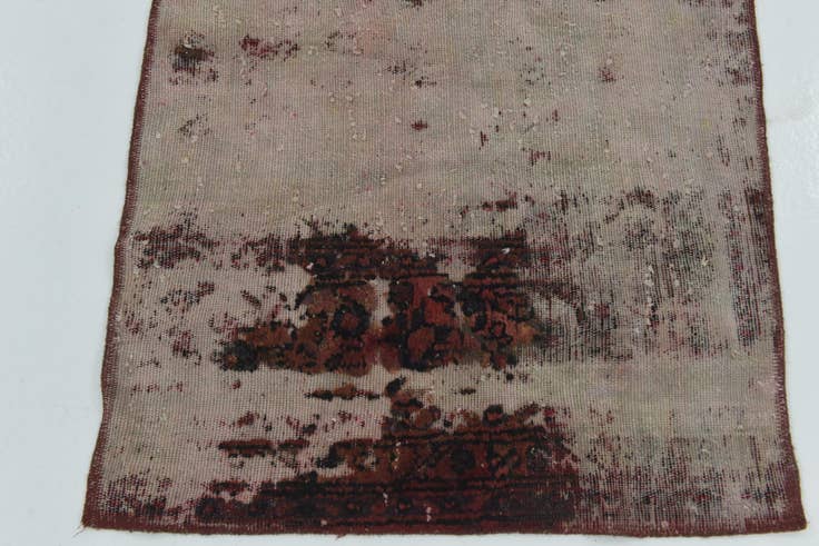 Detail image of 2' 10 x 10' Hand Knotted Ultra Vintage Persian Wool Runner Rug