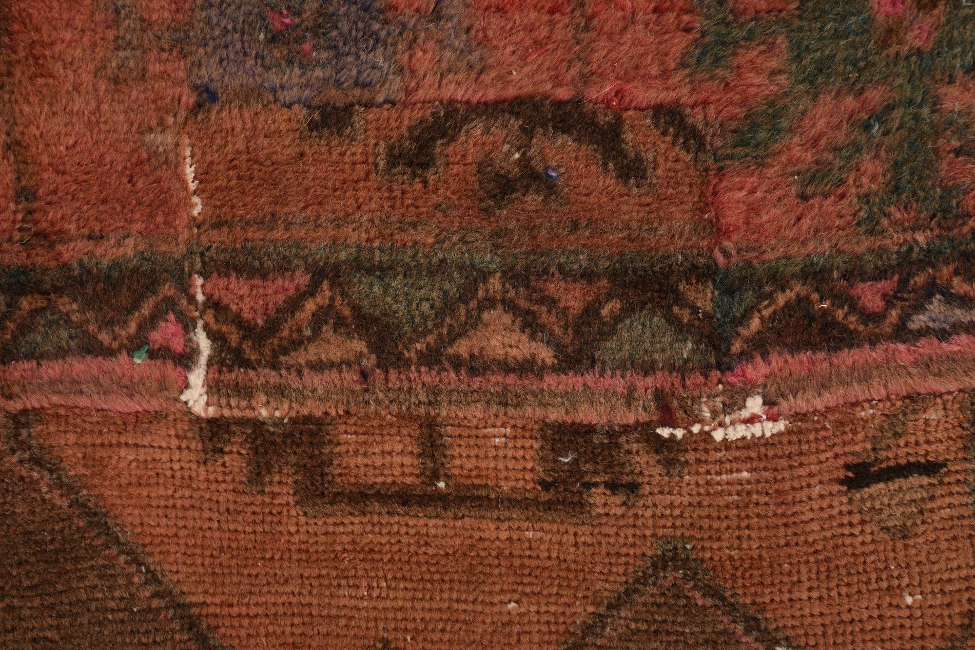 4' 5 x 9' 3 Hand Knotted Ultra Vintage Persian Wool Runner Rug