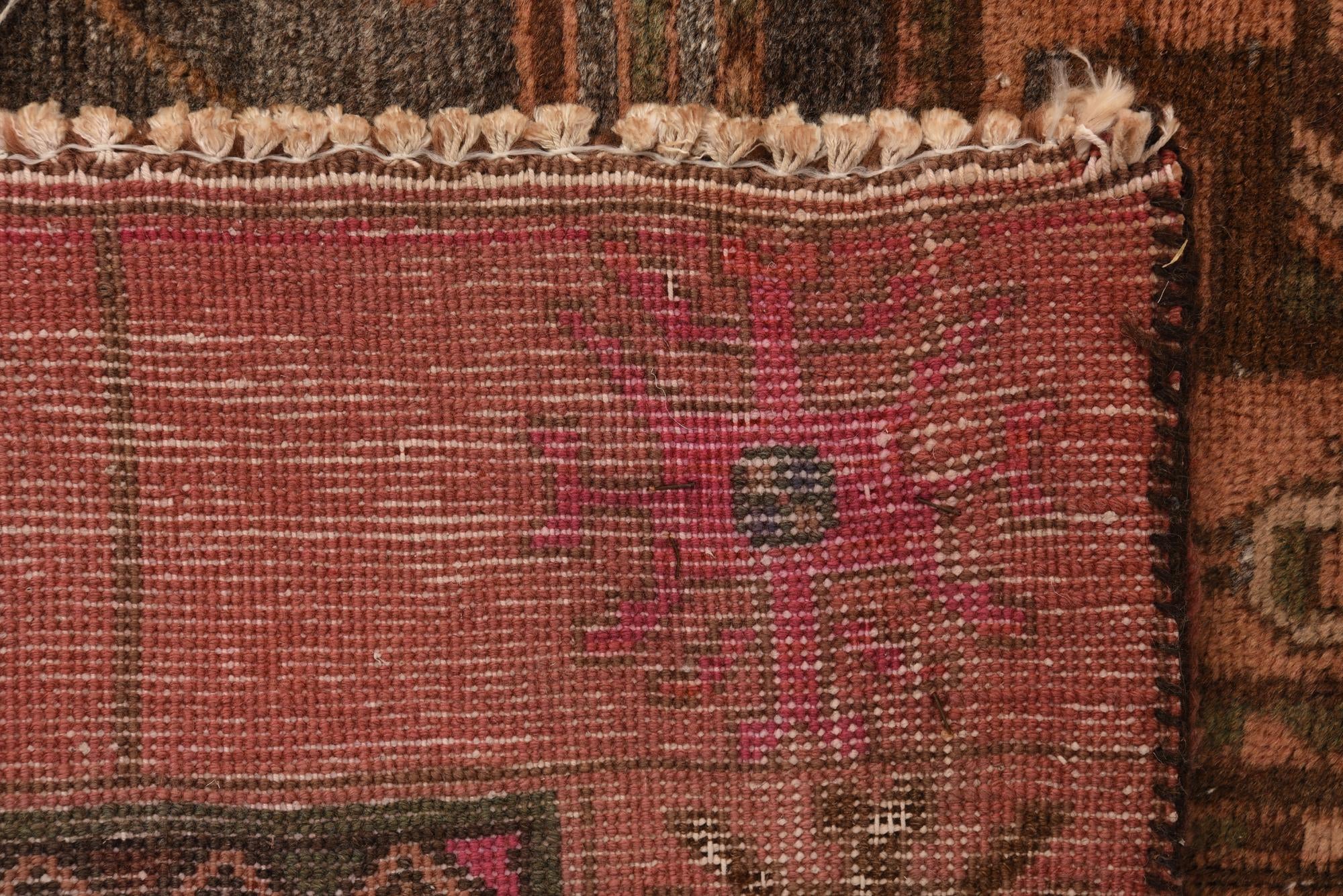 4' 5 x 9' 3 Hand Knotted Ultra Vintage Persian Wool Runner Rug