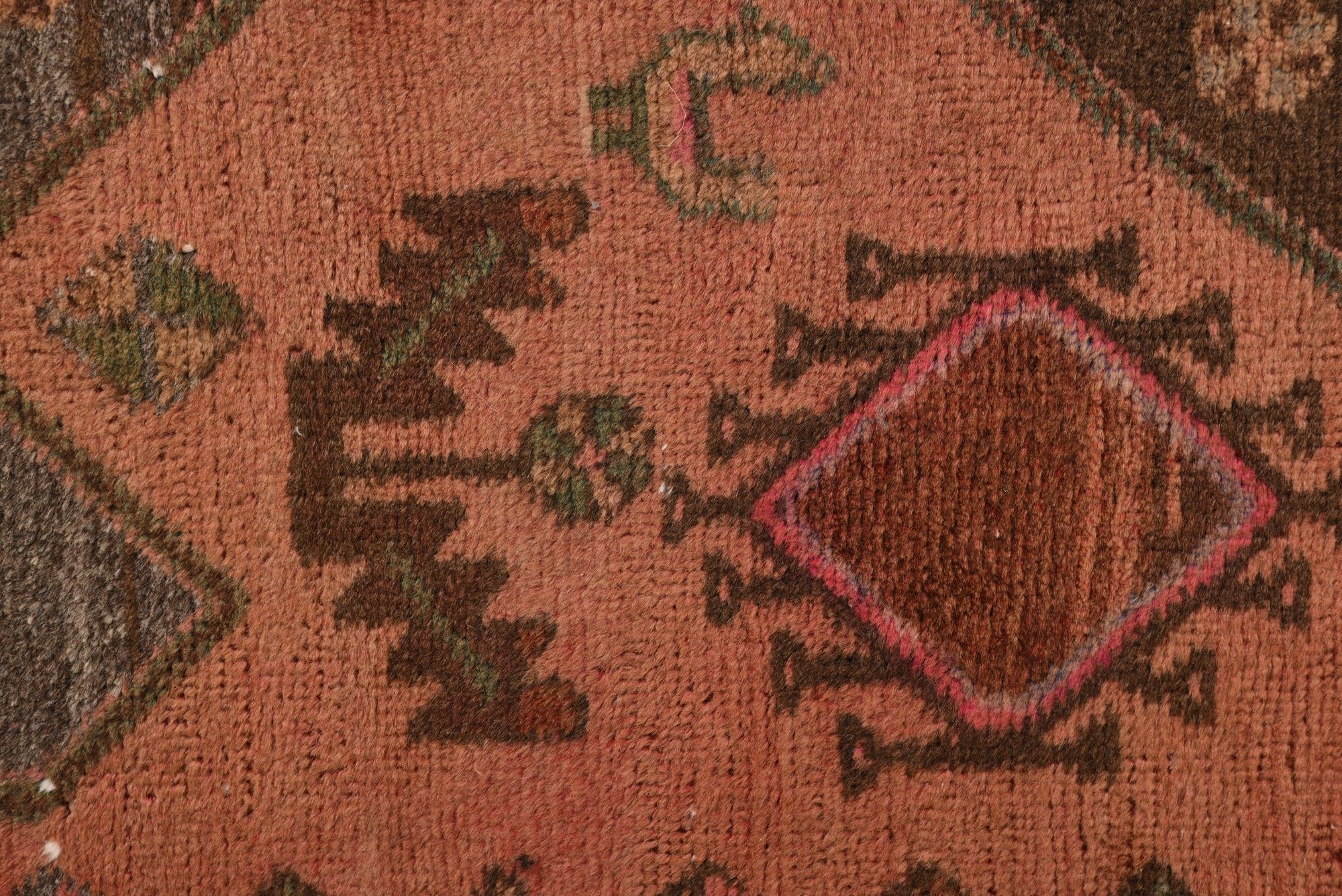 4' 5 x 9' 3 Hand Knotted Ultra Vintage Persian Wool Runner Rug
