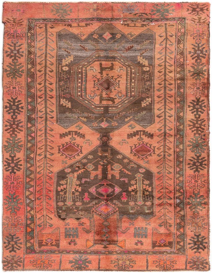 Detail image of 4' 5 x 9' 3 Hand Knotted Ultra Vintage Persian Wool Runner Rug