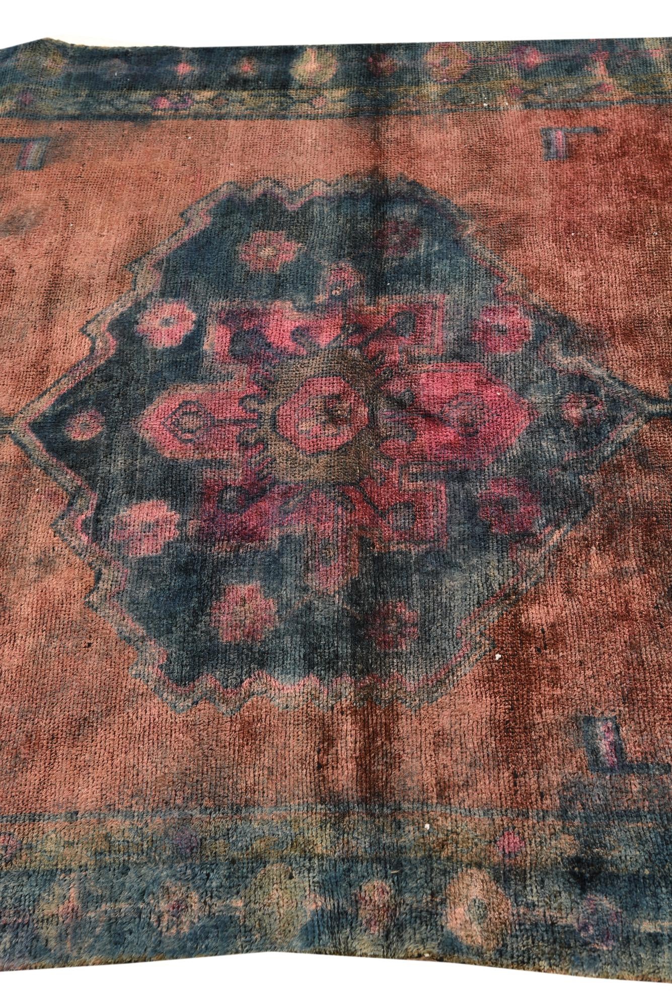 4' x 8' 7 Hand Knotted Ultra Vintage Persian Wool Runner Rug
