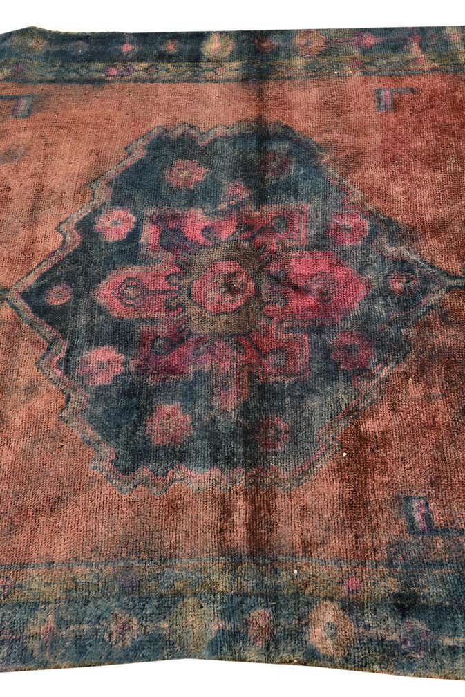 4' x 8' 7 Hand Knotted Ultra Vintage Persian Wool Runner Rug