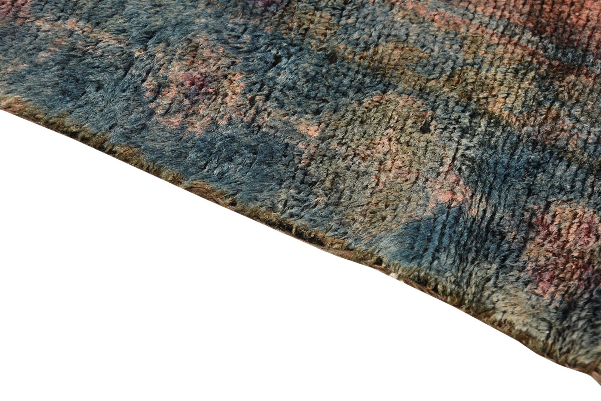 4' x 8' 7 Hand Knotted Ultra Vintage Persian Wool Runner Rug
