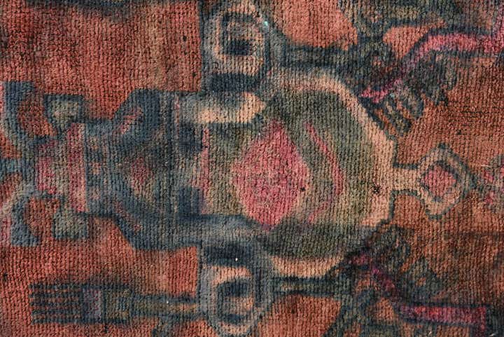 4' x 8' 7 Hand Knotted Ultra Vintage Persian Wool Runner Rug