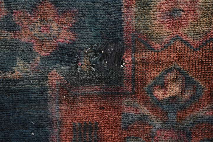 4' x 8' 7 Hand Knotted Ultra Vintage Persian Wool Runner Rug