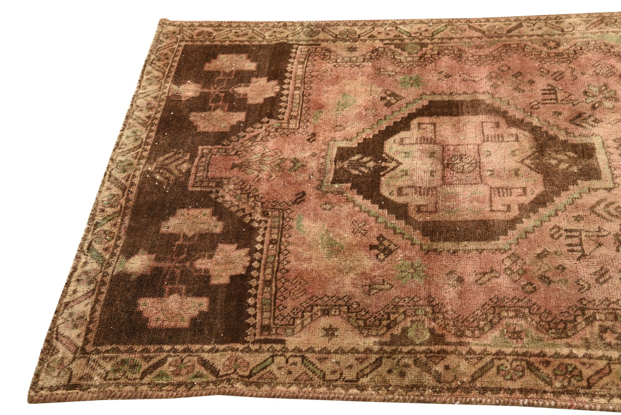 4' 1 x 10' Hand Knotted Ultra Vintage Persian Wool Runner Rug
