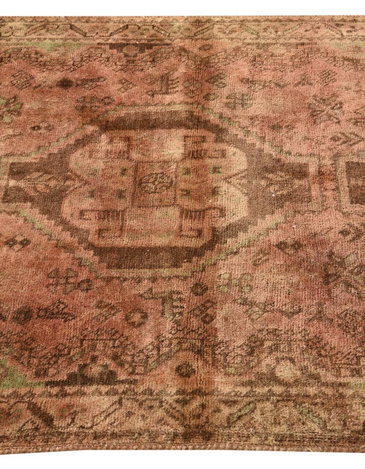 Detail image of 4' 1 x 10'  Hand Knotted Ultra Vintage Persian Wool Runner Rug