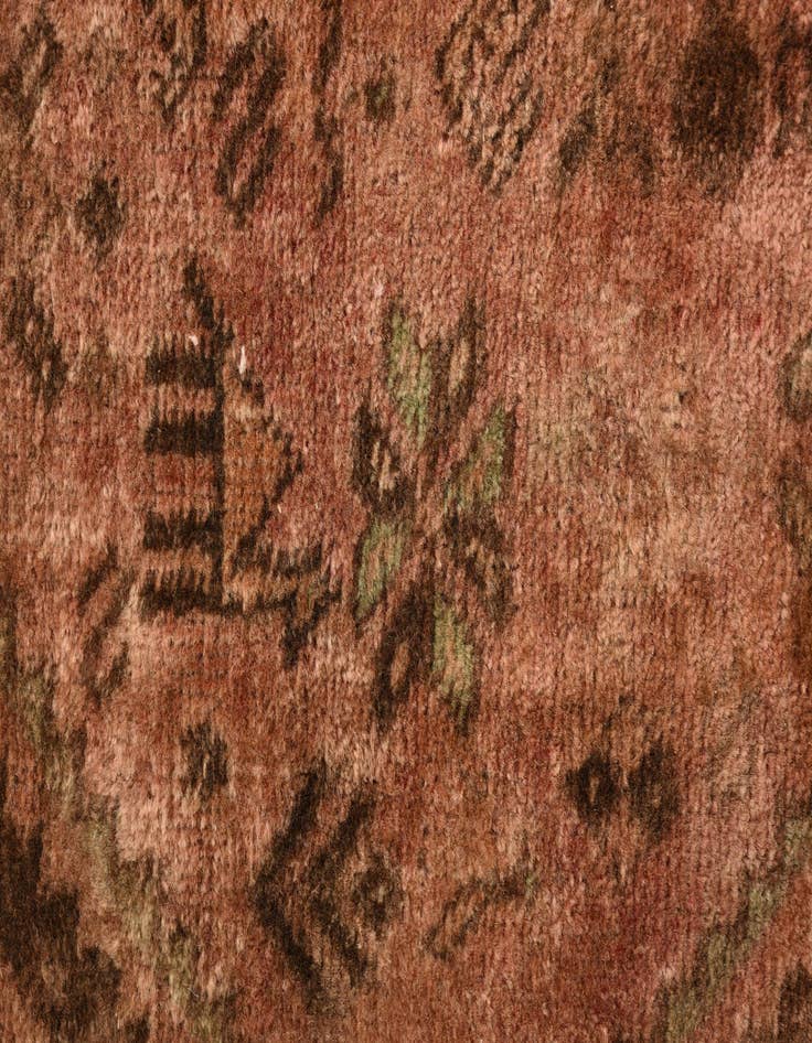 Detail image of 4' 1 x 10'  Hand Knotted Ultra Vintage Persian Wool Runner Rug