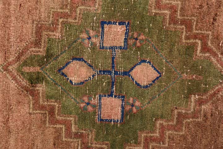 4' 3 x 10' Hand Knotted Ultra Vintage Persian Wool Runner Rug