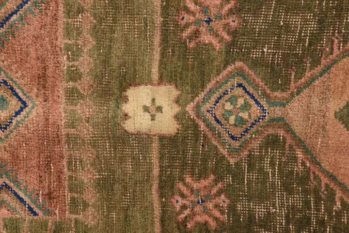 4' 3 x 10' Hand Knotted Ultra Vintage Persian Wool Runner Rug