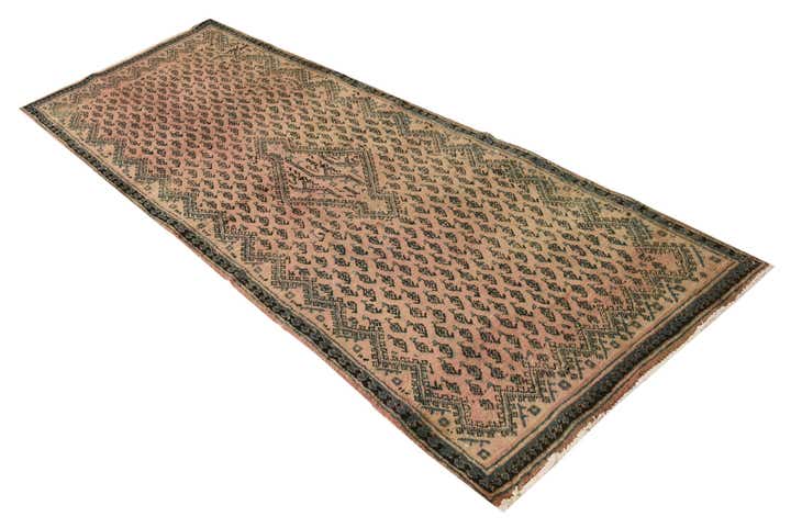 3' 2 x 8' 8 Hand Knotted Ultra Vintage Persian Wool Runner Rug