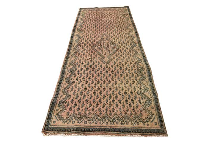 3' 2 x 8' 8 Hand Knotted Ultra Vintage Persian Wool Runner Rug