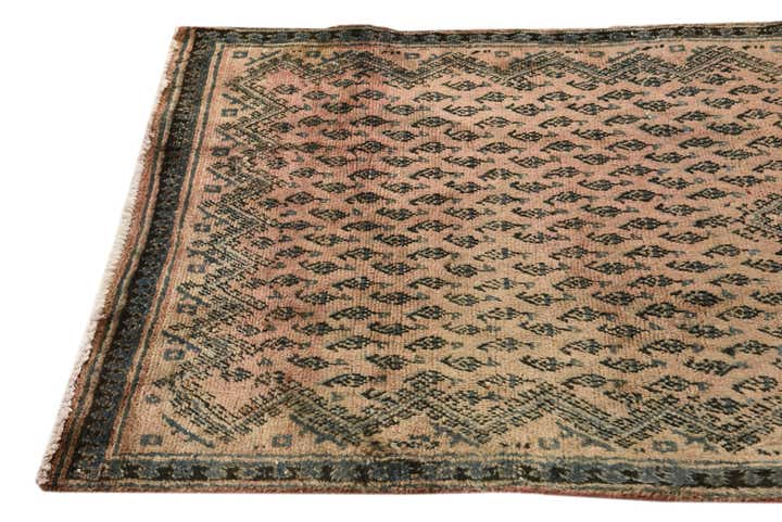 3' 2 x 8' 8 Hand Knotted Ultra Vintage Persian Wool Runner Rug