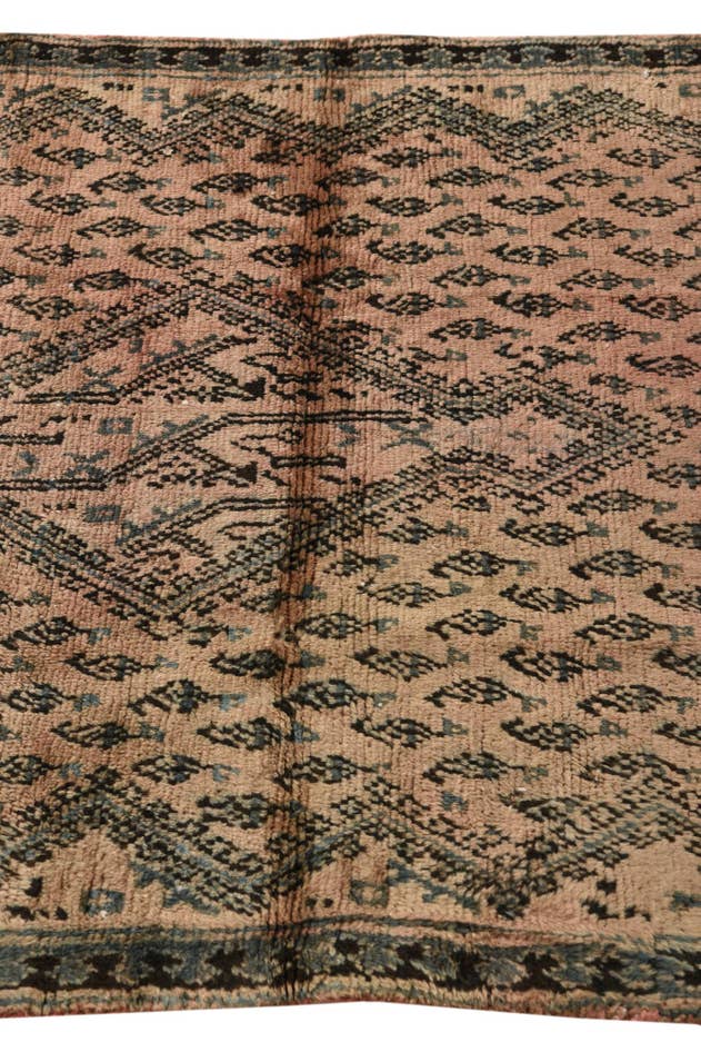 Detail image of 3' 2 x 8' 8 Hand Knotted Ultra Vintage Persian Wool Runner Rug