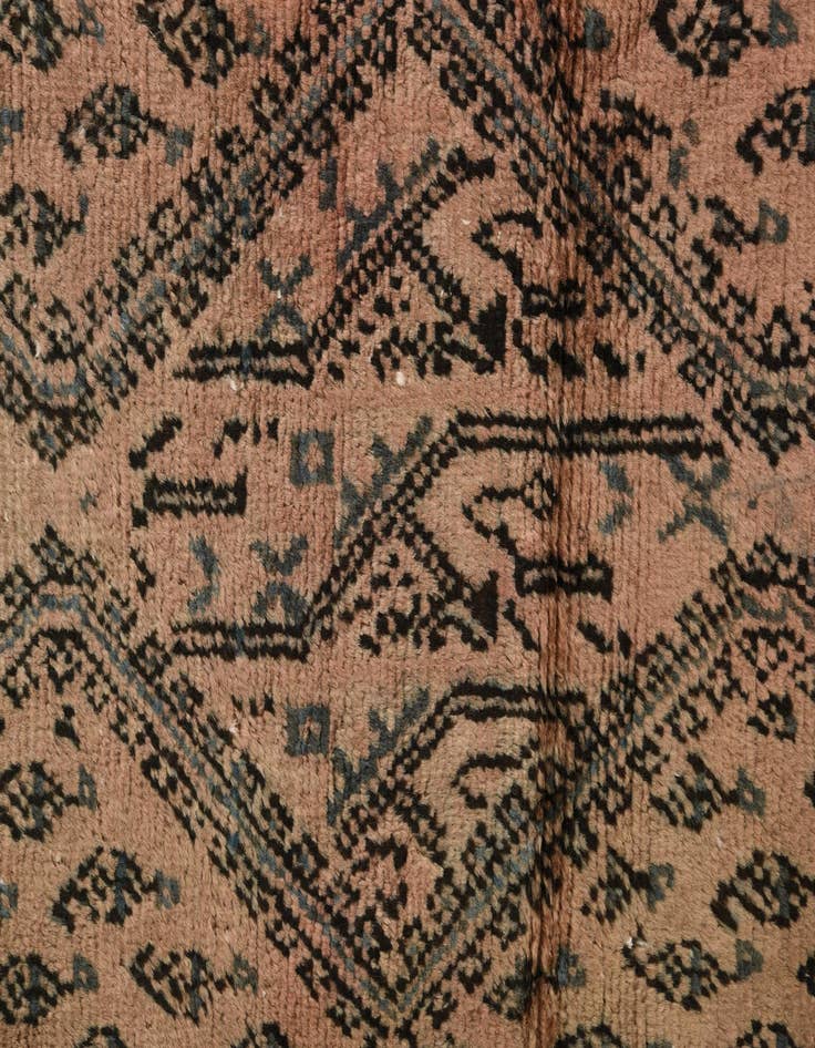 Detail image of 3' 2 x 8' 8  Hand Knotted Ultra Vintage Persian Wool Runner Rug