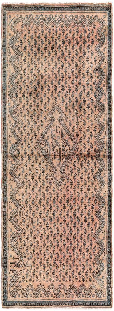 3' 2 x 8' 8 Hand Knotted Ultra Vintage Persian Wool Runner Rug