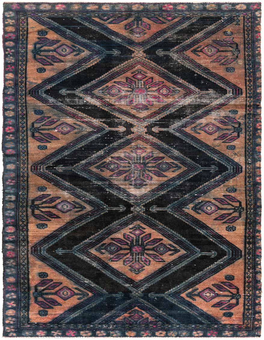 Primary image 4' 7 x 10' 4  Hand Knotted Ultra Vintage Persian Wool Runner Rug