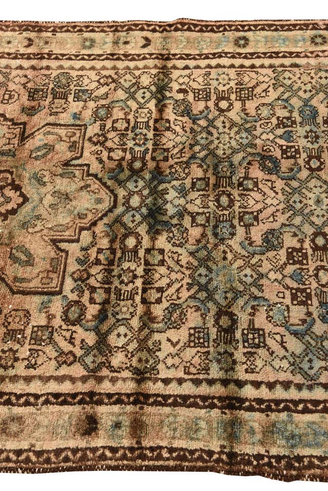 115cm x 240cm Handgeknüpft Ultra Vintage Persisch Wolle Läufer Teppich