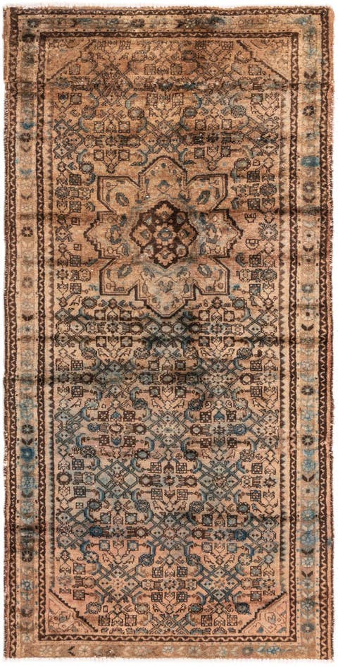 Detailansicht von 115cm x 240cm Handgeknüpft Ultra Vintage Persisch Wolle Läufer Teppich