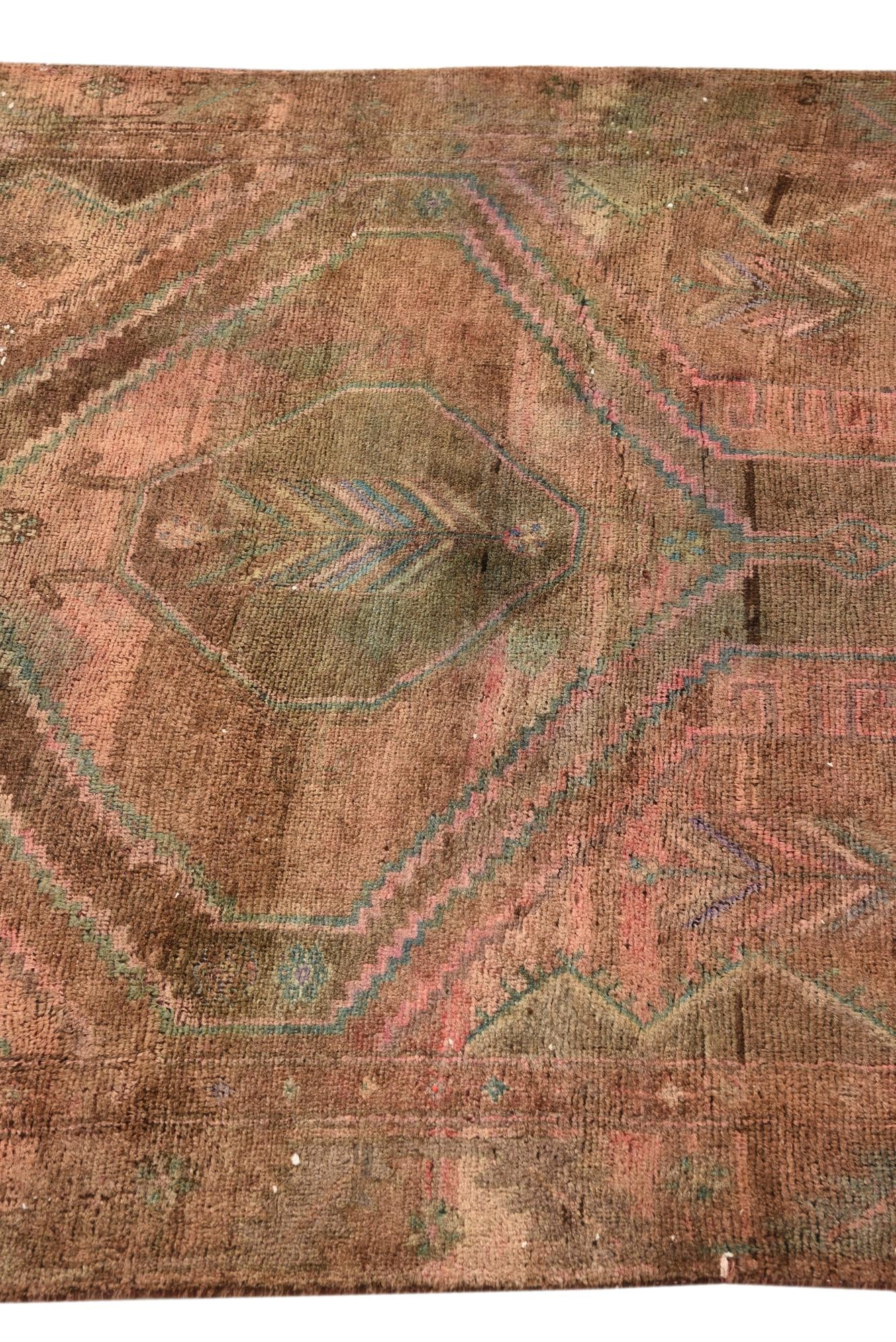 4' x 10' 1 Hand Knotted Ultra Vintage Persian Wool Runner Rug