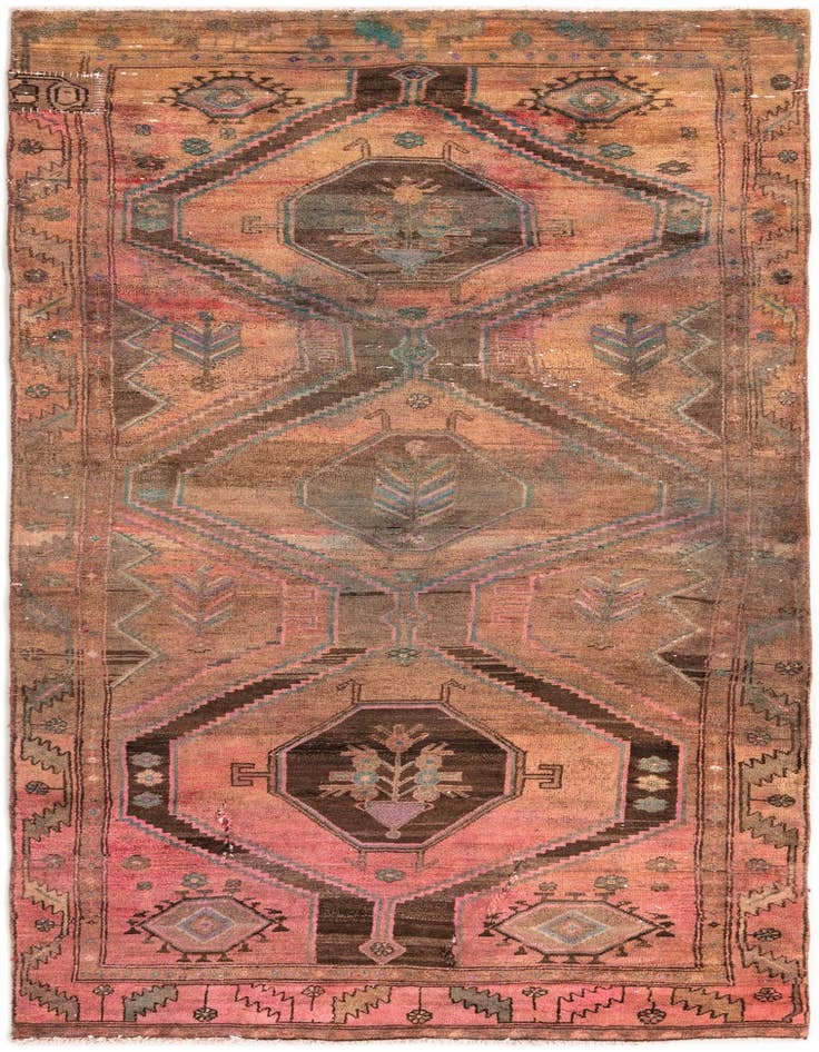 Detail image of 4' x 10' 1 Hand Knotted Ultra Vintage Persian Wool Runner Rug