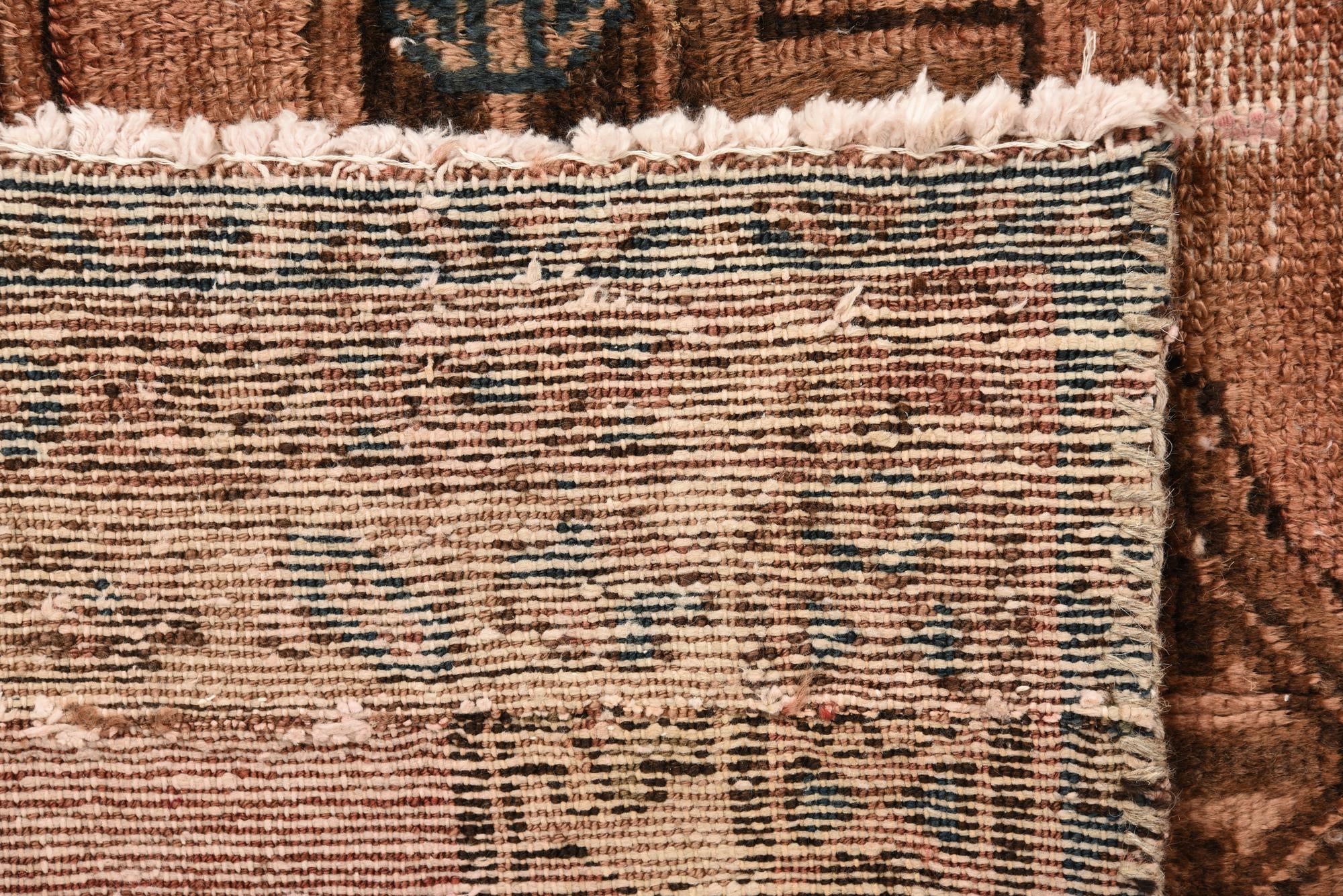 3' 7 x 7' 10 Hand Knotted Ultra Vintage Persian Wool Runner Rug