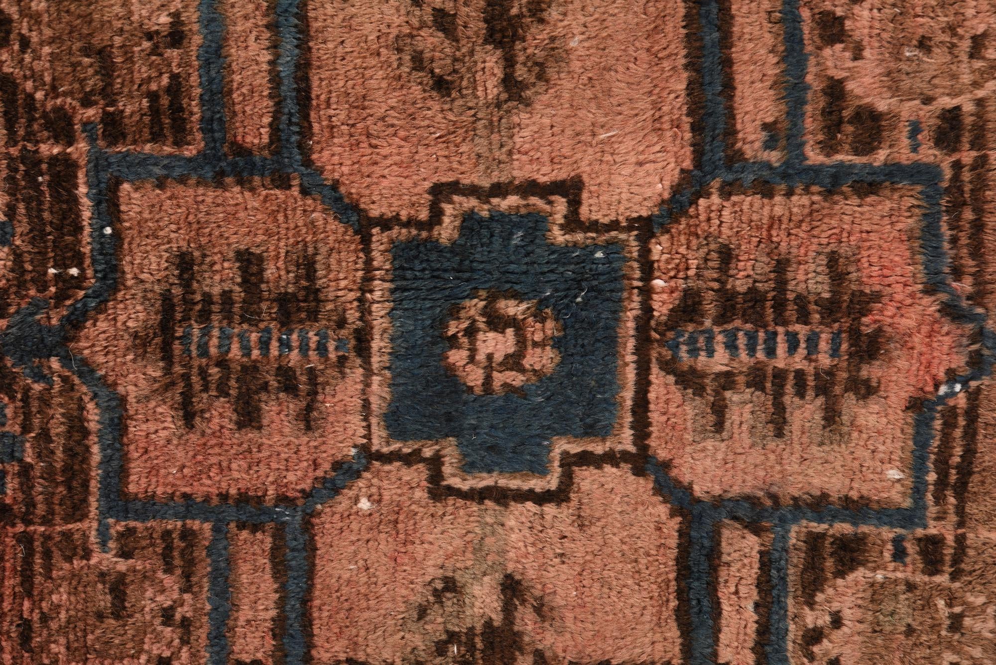 3' 7 x 7' 10 Hand Knotted Ultra Vintage Persian Wool Runner Rug