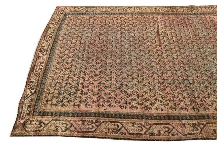 Detail image of 4' 8 x 10' 2 Hand Knotted Ultra Vintage Persian Wool Runner Rug