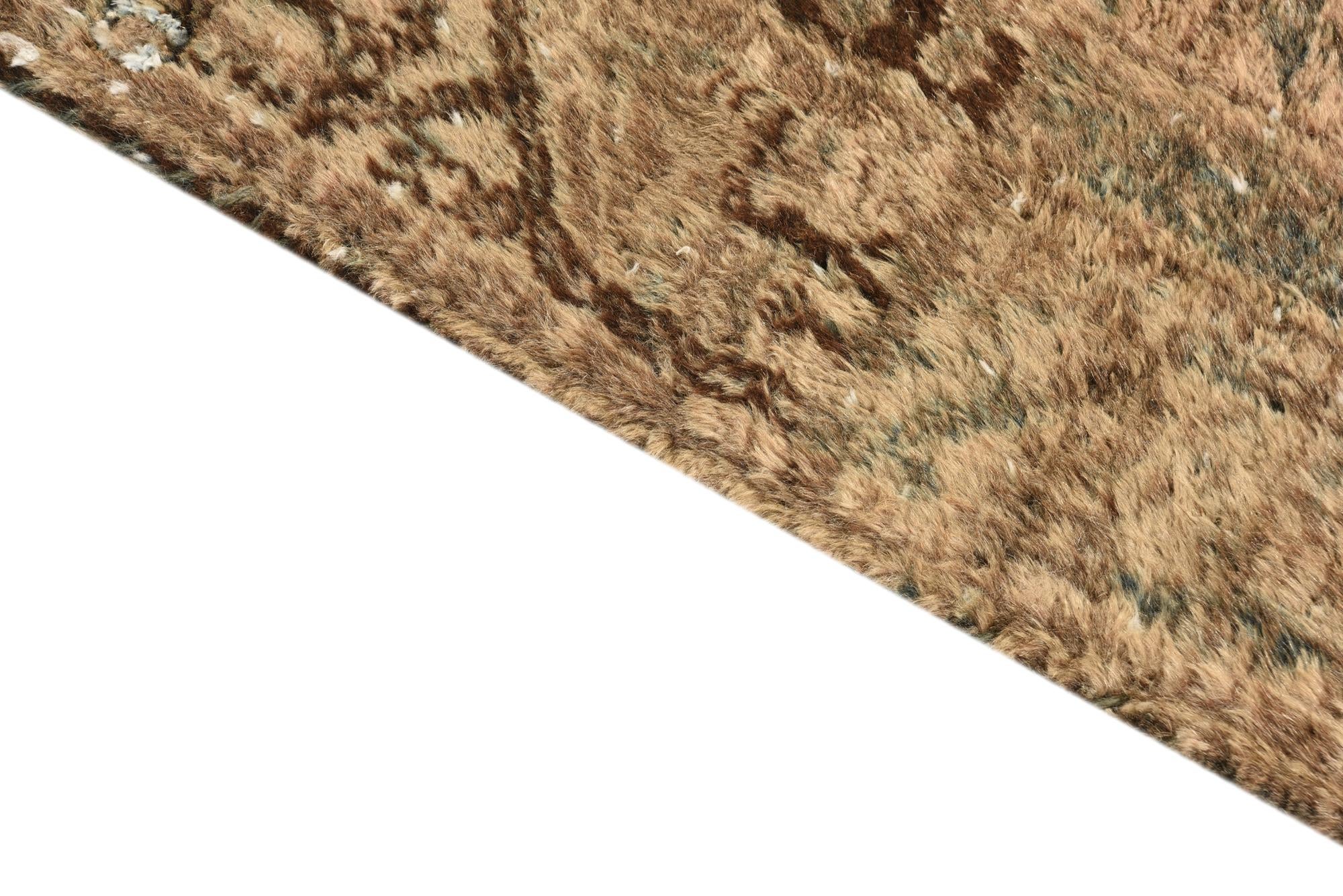 4' 8 x 10' 2 Hand Knotted Ultra Vintage Persian Wool Runner Rug