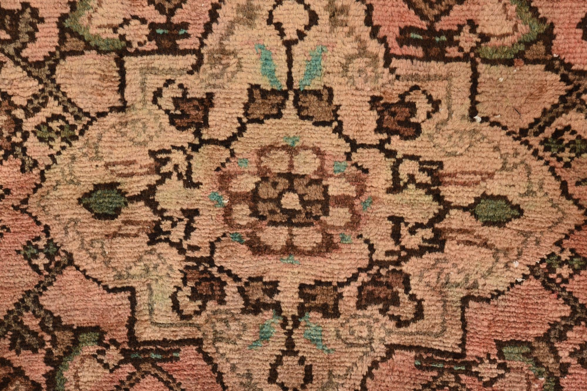 4' 2 x 9' 1 Hand Knotted Ultra Vintage Persian Wool Runner Rug