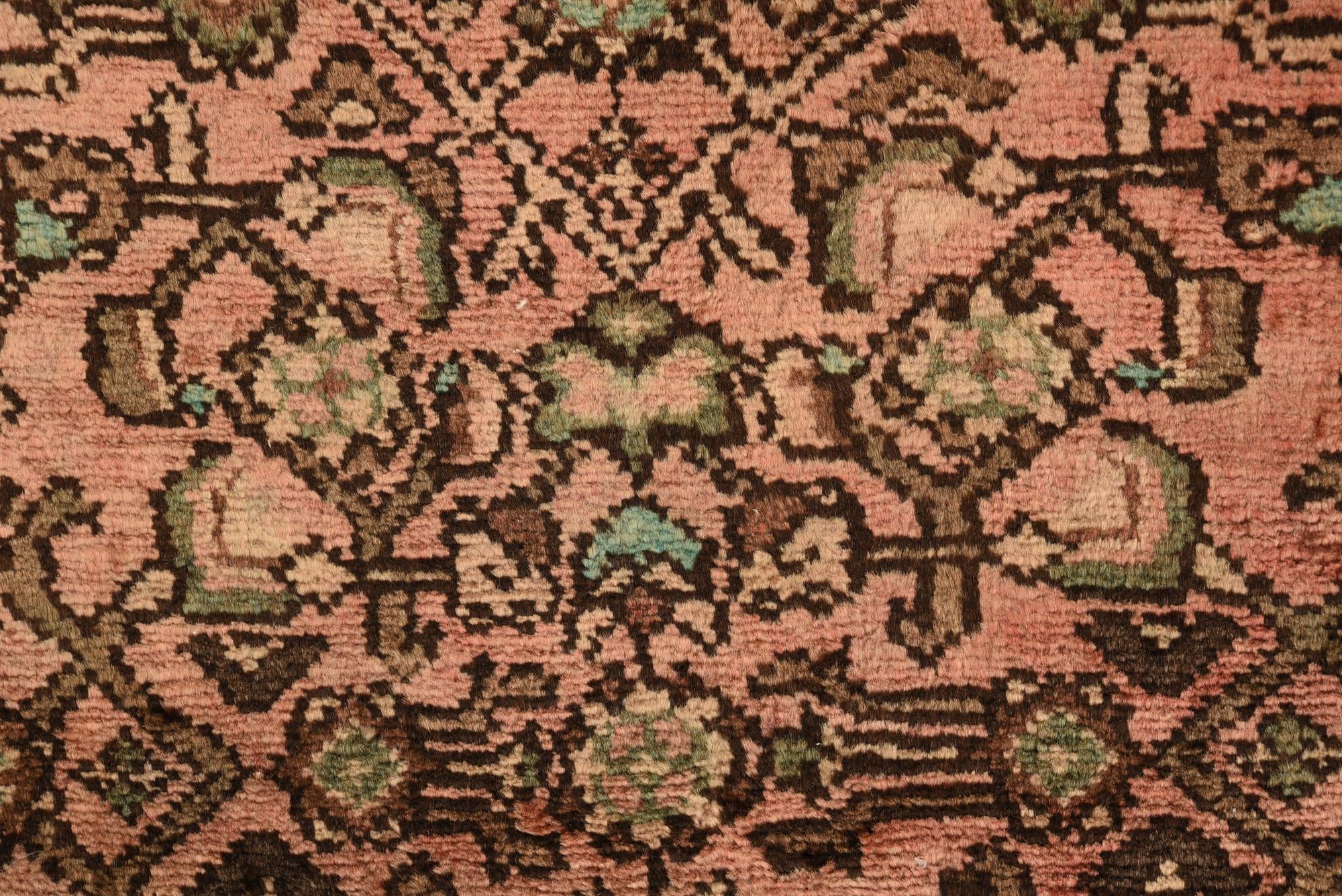 4' 2 x 9' 1 Hand Knotted Ultra Vintage Persian Wool Runner Rug